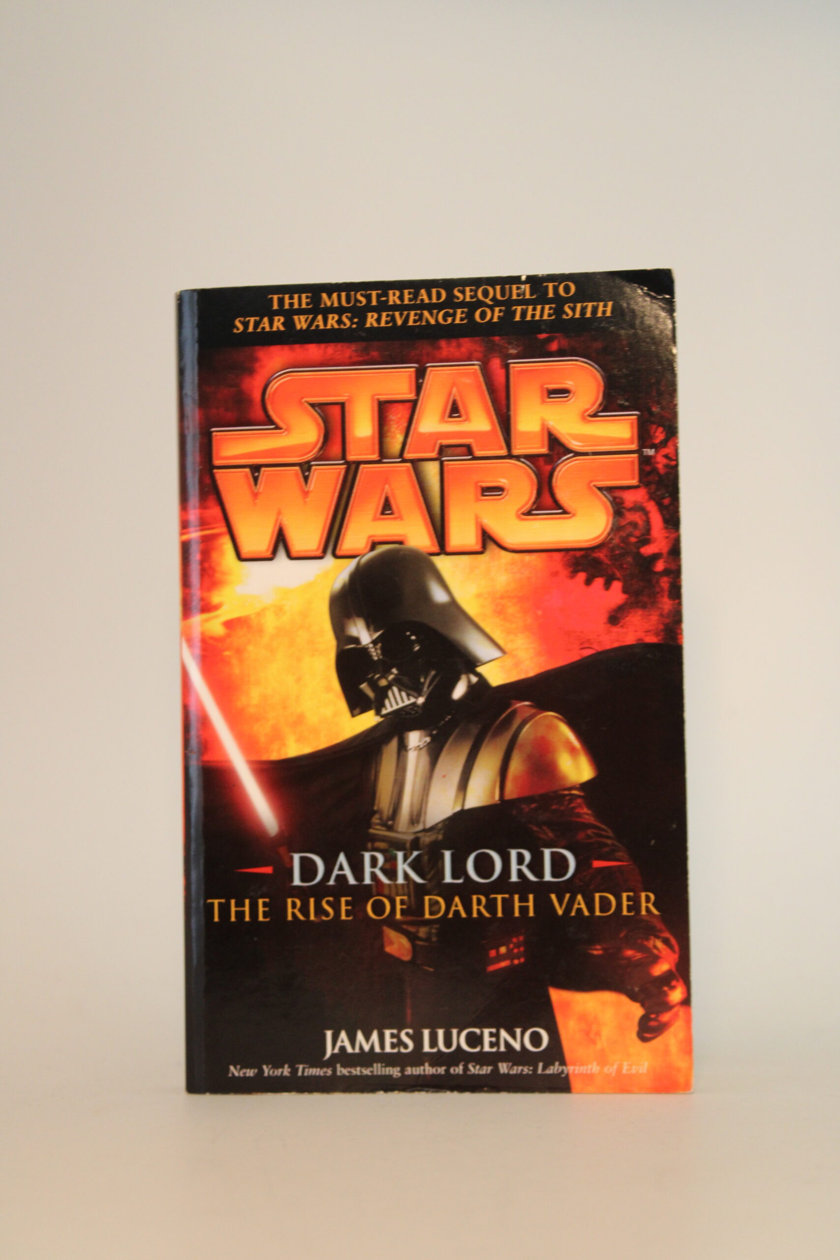 IMG_0624 An image of Star Wars: Dark Lord - The Rise of Darth Vader with its front cover displaying Darth Vader with a lightsaber.