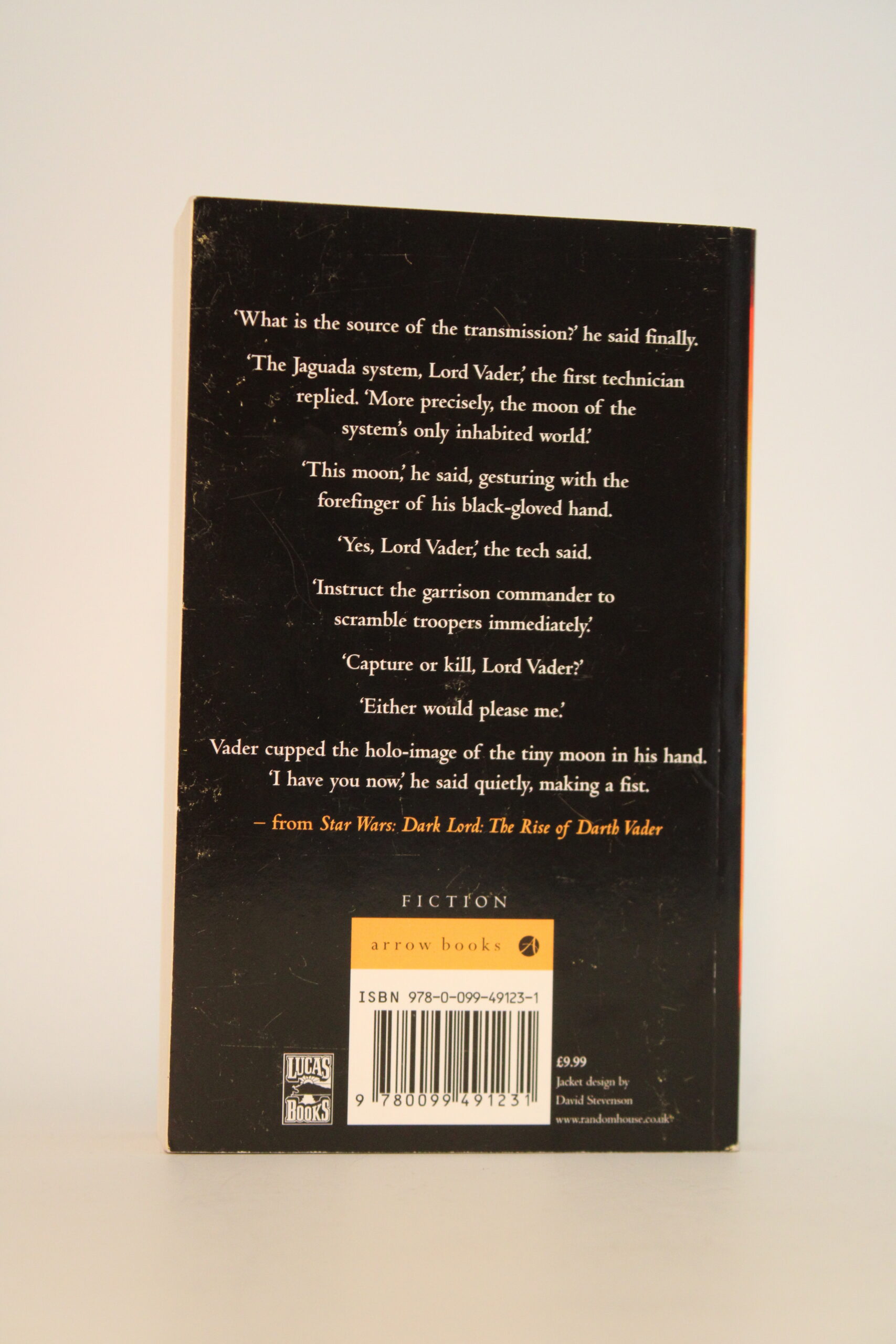 IMG_0625 An image of Star Wars: Dark Lord - The Rise of Darth Vader with its back cover, book description. The book is the only thing in the photo.