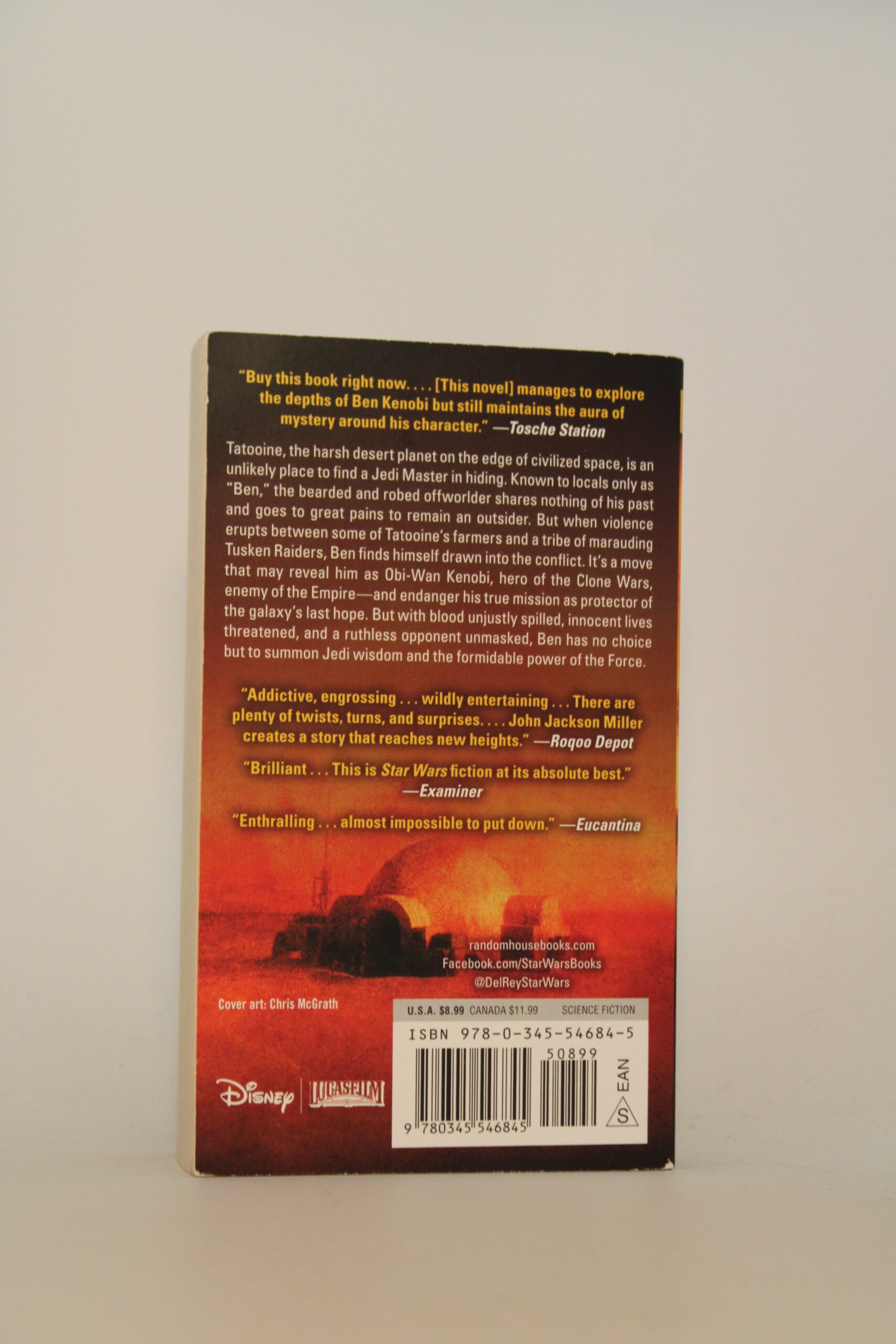 IMG_0628 An image of Star Wars: Obi-Wan Kenobi with its back cover, book description. The book is the only thing in the photo.